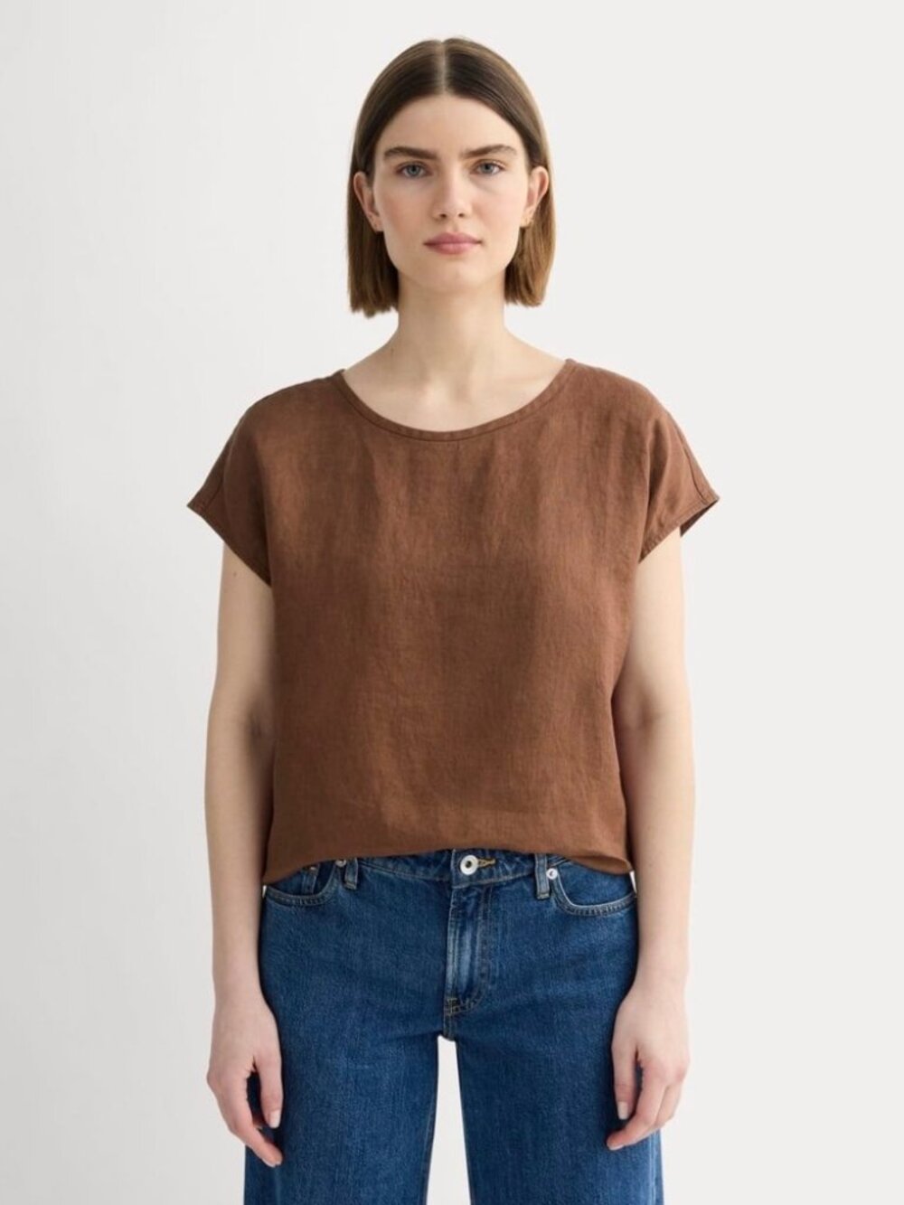 Everlane The Muscle Top in Linen Brown Size M